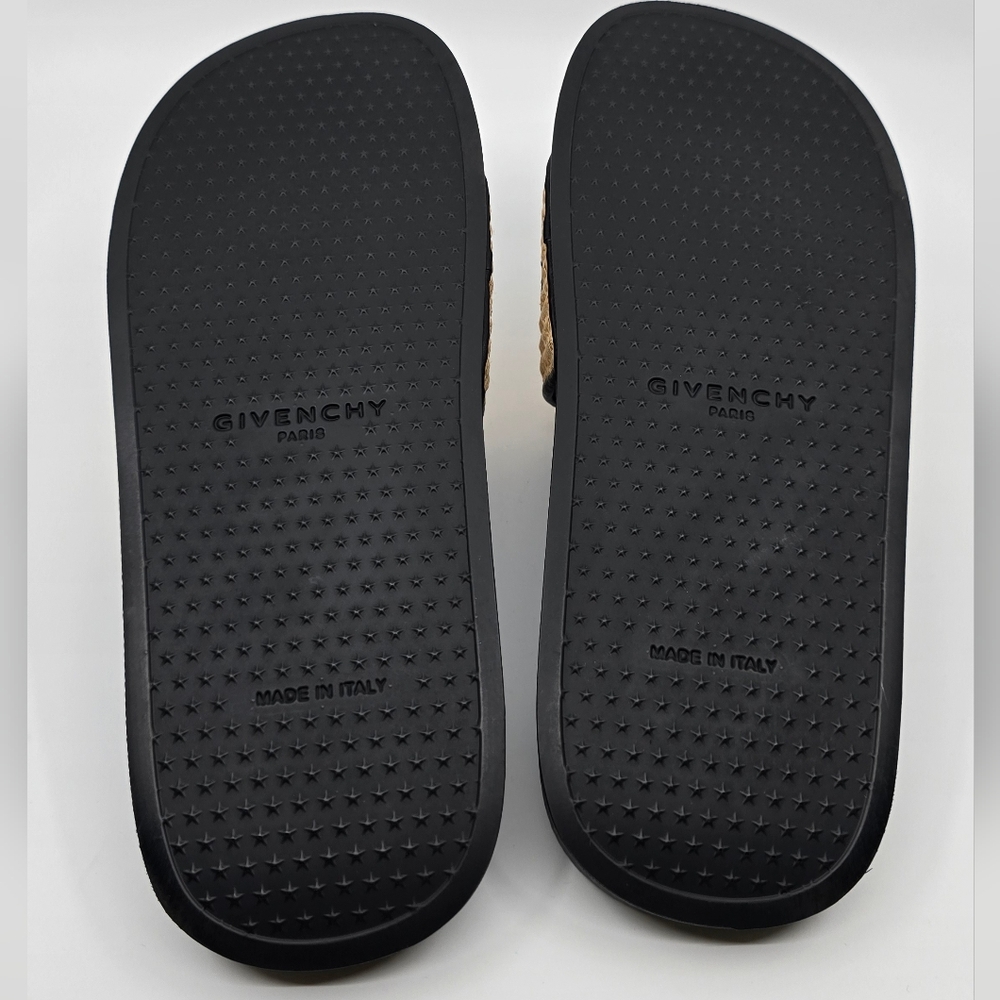 Givenchy Embroidered Logo Raffia Slide Sandals - Picture 12 of 12